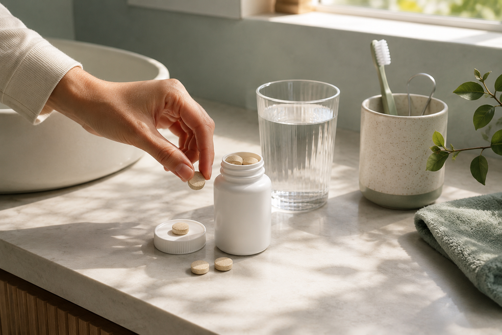 Using a chewable oral probiotic supplement